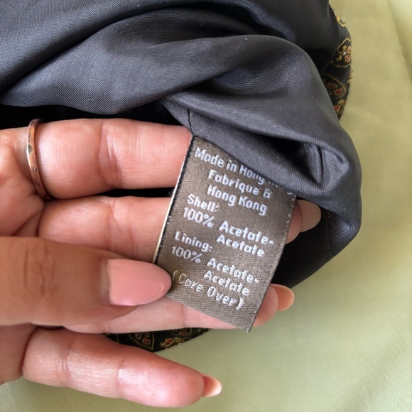 Vintage Calvin Klein CK Black and Gold Metallic Patterned Vest Size XS - Picture 3 of 5